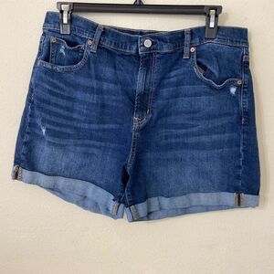 GAP  Denim jean shorts Size 33‎ / 16 High Rise 4”  Cuff Hem